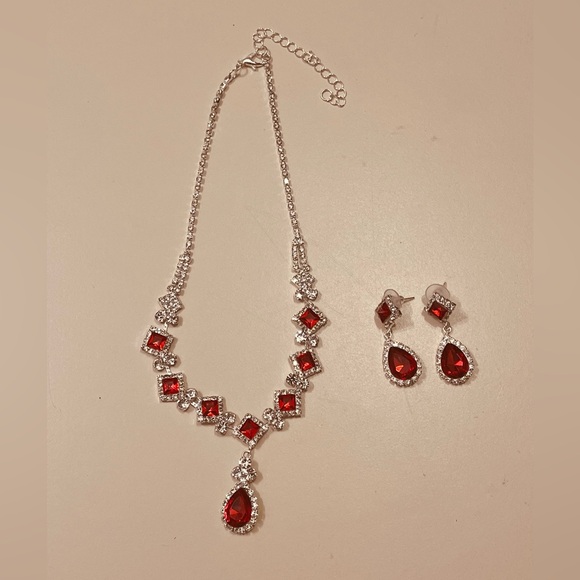 silver plated Jewelry - Silver plated set jewelry for women imitation diamond